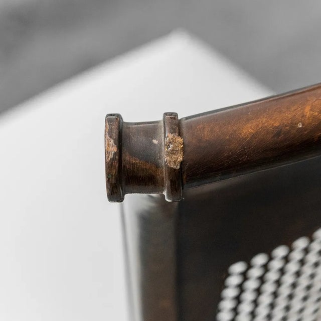 1950s Chairs in Wood, Vienna Straw and White Eco-Leather, 1950s, Set of 4 For Sale - Image 5 of 8