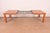 Milo Baughman for Thayer Coggin Mid-Century Modern Burl Wood Parsons Extension Dining Table, Newly Refinished For Sale In South Bend - Image 6 of 15