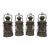 Set of 4 Antique Industrial Style Maritime Ship Masthead Lanterns C. 1930 For Sale