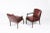 Mid 20th Century Set of Lounge Chairs by Ole Wanscher in Sangria Leather, Denmark, 1960s For Sale - Image 5 of 12