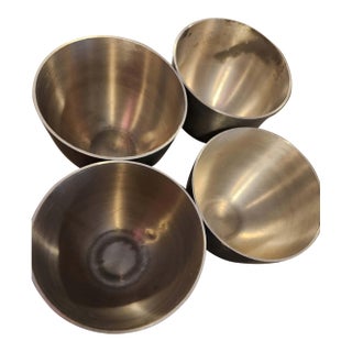 Vintage Stieff Pewter Jefferson Cups - American Colonial Revival Barware - Set of 4 For Sale