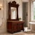 Italian Carved Walnut Dressing Cabinet with Mirror and Marble Top, 19th Century, Set of 2 For Sale - Image 10 of 15