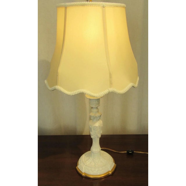 White Porcelain Neoclassic Style Lamp Manufactured by Frederick Cooper For Sale In Philadelphia - Image 6 of 13