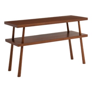 T. H. Robsjohn-Gibbings Widdicomb Walnut Console Hall Table 1952 Restored For Sale