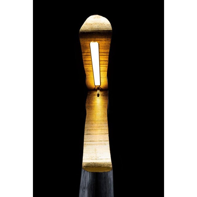 Charred & Gold Snappy Tree Friend Floor Light by Marco Iannicelli For Sale - Image 4 of 12