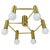 Italian Space Age Brass Ceiling Sconce in the style of Stilnovo, Italy, 1970s For Sale - Image 18 of 18