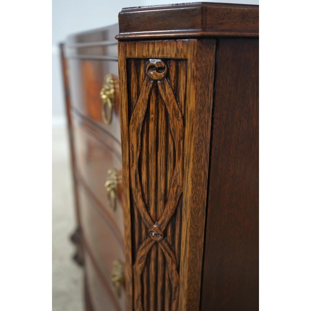 Hickory Chair Mahogany Serpentine Front Carved Chest For Sale - Image 15 of 17
