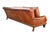 1970s English Traditional Light Brown Leather Sofa With Nail Head Trim & Carved 6-Leg Base For Sale - Image 11 of 16