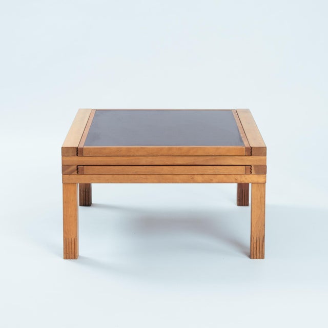 Wood Modular Blue and White Square Hexa Coffee Table by Bernard Vuarnesson for Bellato, 1980s For Sale - Image 7 of 18
