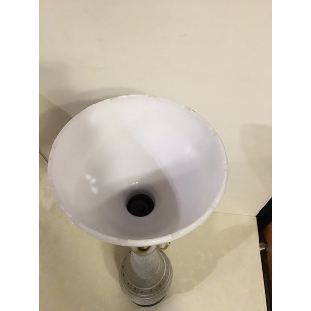 Metal Mid Century Modern Danish Induced Pottery Lamp For Sale - Image 7 of 13