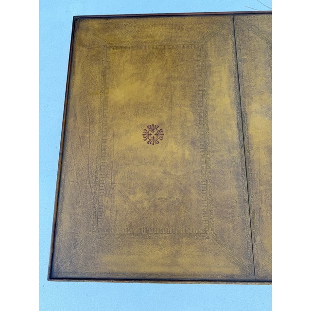 Brown Theodore Alexander Leather Top Shoe Foot Coffee Table For Sale - Image 8 of 9