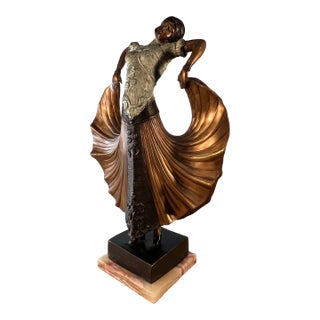Art Deco Demetre Chiparus Bronze "Ballet Russe Danseuse" Sculpture For Sale