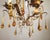 Floral Five-Light Gilded Ceiling Lamp with Crystals and Murano Glass Crystal Drops, 1960s For Sale - Image 17 of 18