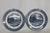 Mid 20th Century Mid 20th Century Mid-Century Modern Currier and Ives Large Blue Chop Plates Getting Ice Pattern - a Pair For Sale - Image 5 of 10