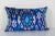 2020s Blue Silk Velvet Lumbar Pillow Cushion 16'' X 24'' For Sale - Image 5 of 5