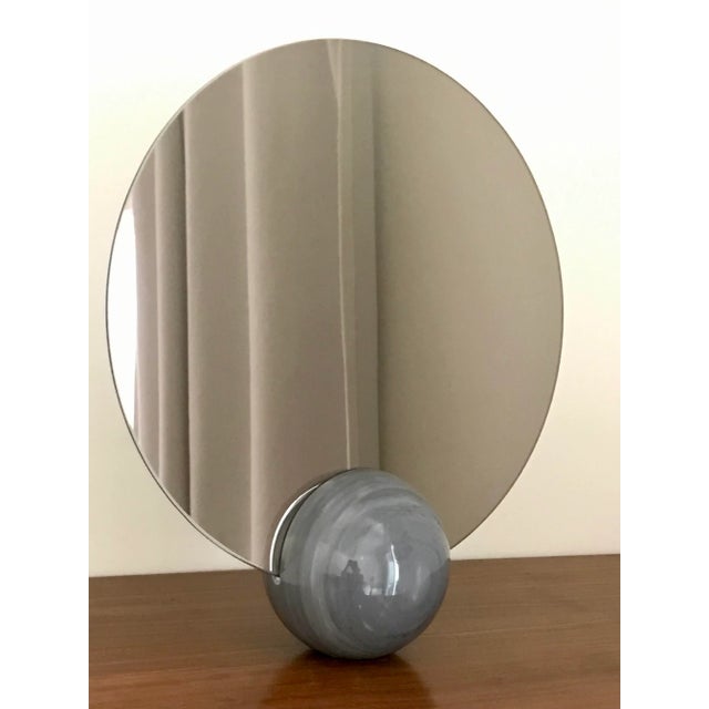 Glass 1980s L & M Vignelli for Casigliani Table Mirror For Sale - Image 7 of 12