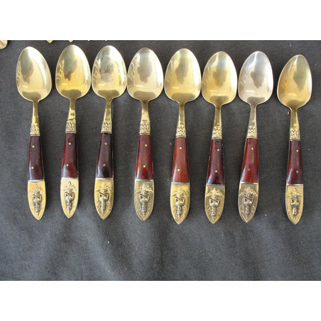 Thai Boxed Brass Dessert Flatware Set of 19 Chairish