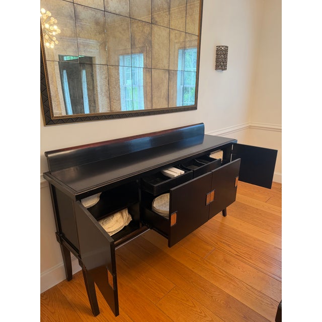 Asian Wooden Buffet Server For Sale - Image 3 of 4