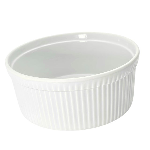 Vintage Apilco French Porcelain Soufflé Dish, Porcelaine À Feu For Sale In San Francisco - Image 6 of 10