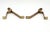 Mid 20th Century Pair of Vintage Brass Floral Curtain Rod Brackets For Sale - Image 5 of 5