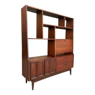 Mid Century Modern Bookshelf Room Divider and Display Wall Unit For Sale