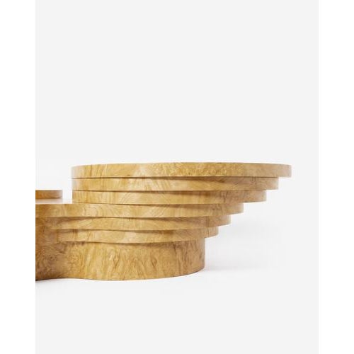 Contemporary Slice Me Up Coffee Table in Ash Burl Wood by Pietro Franceschini For Sale - Image 3 of 5