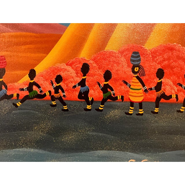 Vintage Folk Art Painting For Sale - Image 4 of 9