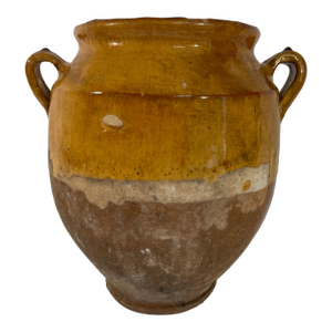 1890s Antique French Drip Glazed Confit Pot Jar