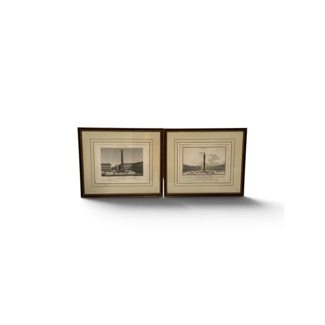 Pair of 19th C. French Architectural Engravings of Place Vendôme Custom Framed by J. Pocker & Son, Nyc For Sale - Image 11 of 11