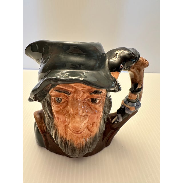 Bottle Green 1950s Vintage England Royal Doulton Toby Mini Mug "Rip Van Winkle" D6463 For Sale - Image 8 of 12