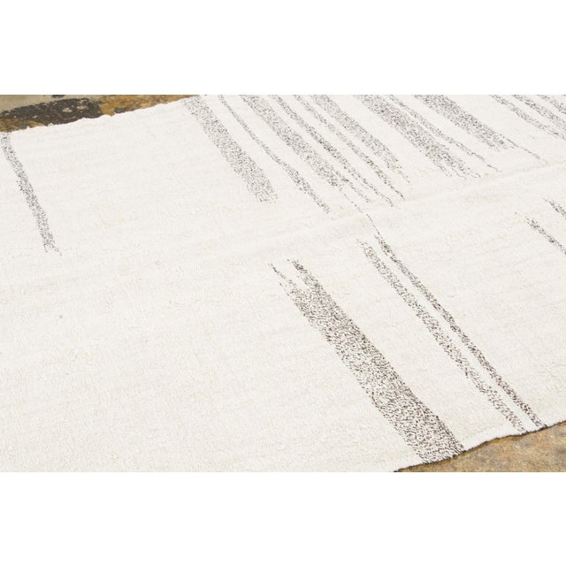 1950s Vintage Turkish Kilim Wool Rug With Stripes Design by Rug & Kilim, 1950-1959 For Sale - Image 5 of 9