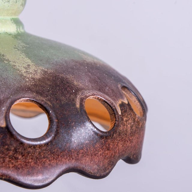 German Green and Brown Hanging Lamp in Ceramic by Pan Keramik, 1970s For Sale - Image 13 of 18