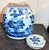 This is a beautiful large blue & white Chinese porcelain ginger jars. This large rounded jar has a unique large floral...