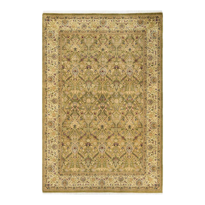 Mogul, One-of-a-Kind Hand-Knotted Area Rug in Green, 6' 1" x 9' 1"