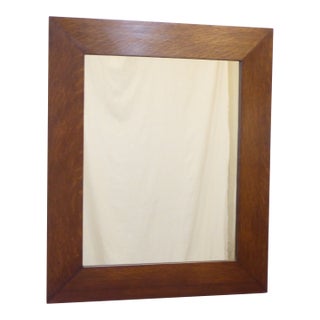 Vintage Modern Oak Mirror For Sale