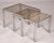 Metal Set of Two Vintage Nesting Tables With Chrome Frames and Pale Smoke Glass Tops For Sale - Image 7 of 12