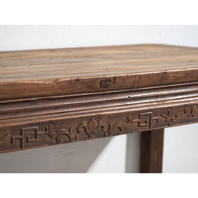 Wood Antique Bench Table in Pine, 1900s For Sale - Image 7 of 12