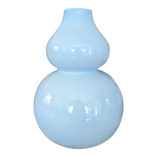 Jonathan Adler Baby Blue Ceramic Gourd Vase For Sale