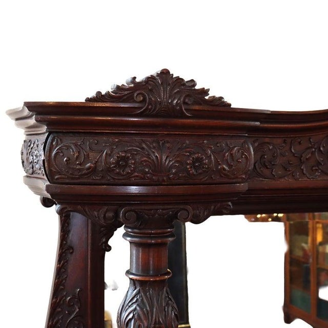 Monumental Antique Rj Horner Heavily Figural Winged Griffin Carved Oak Sideboard, Attributed For Sale - Image 14 of 18