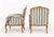 Late 20th Century Louis XV Style Velvet Upholstered Bergeres, Pair For Sale - Image 5 of 5