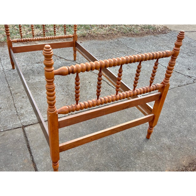Vintage Twin Size Jenny Lind Spindle or Spool Bed For Sale - Image 9 of 16