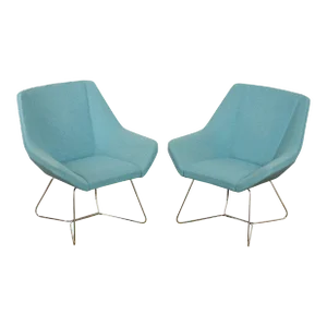 Keilhauer Mid Century Modern Style Pair of 'Cahoots' Lounge Chairs