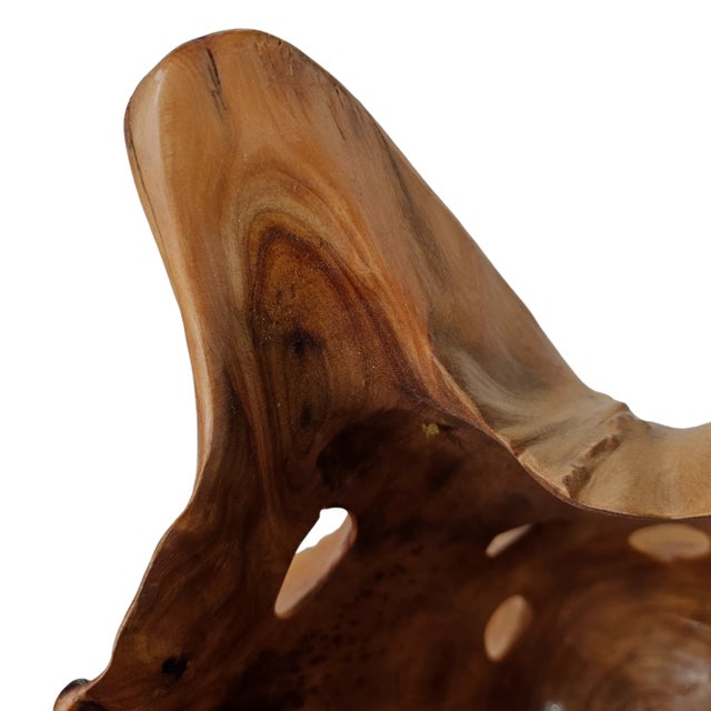 Teak Root Wood Vase Shaped For Sale - Image 10 of 11