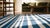 Textile 1930s Blue White Stripe Antique Indian Dhurrie Rug 7'9"x15'8" Flatweave Cotton Carpet For Sale - Image 7 of 9