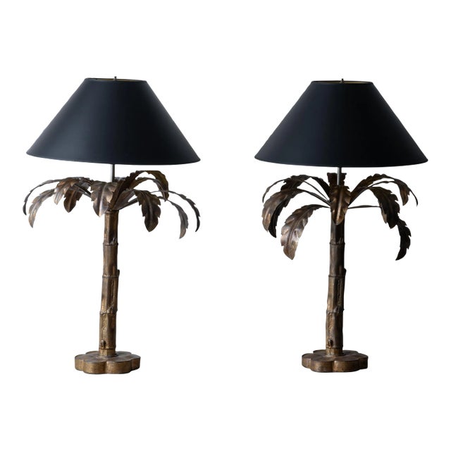 Niermann Weeks Palm Tree Table Lamps - a Pair For Sale