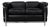 LC 2 Two-Seater Sofa in Black Leather by Le Corbusier for Cassina For Sale