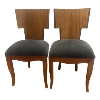 Unique Style Side Chairs- Pair For Sale
