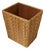 Vintage Scorched Rattan Waste Basket For Sale