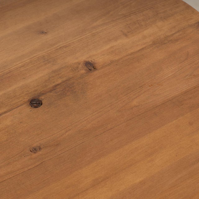 19th Century Swedish Pine Small Pedestal Side Table For Sale - Image 4 of 14