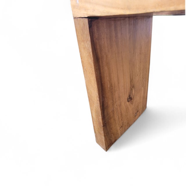 Wabi-Sabi Hand-Carved Hardwood Stool or Side Table, Southeast Asia, 1970s For Sale - Image 4 of 17